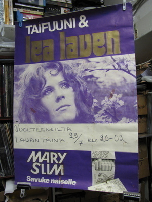 TAIFUUNI & LEA LAVEN VANHA KEIKKAJULISTE TOSI RARE