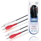 Bandridge Stereoäänikaapeli 2xRCA Uros-Uros, 2m *UUSI* - pikkukuva 1