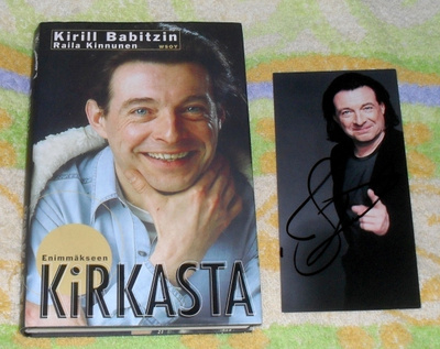 Enimmäkseen Kirkasta + kuvakortti nimmarilla
