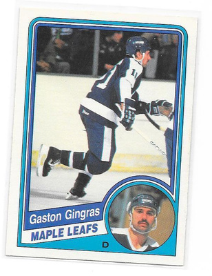 1984-85 OPC #303 Gaston Gingras Toronto Maple Leafs