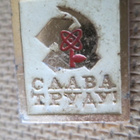 CCCP: vintage "eläköön työläiset"! -pinssi - pikkukuva 1