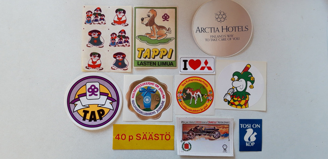 Shell, TAP, KOP  ym. tarrat, yhteensä 11  kpl