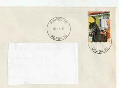 PORVOO 10 Postitoimiston alkuperäinen leima.