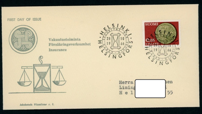 FDC 1966 Vakuutustoiminta JF-kuori