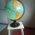 Scan Globe Tanskalainen karttapallo valolla, vintage. - pikkukuva 2