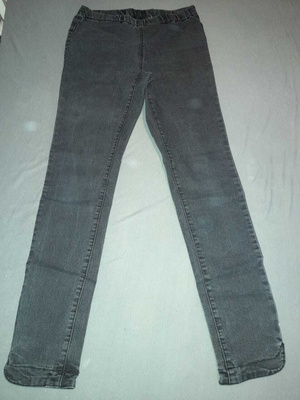 Mustanharmaat farkku legginssit koko S