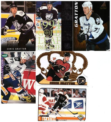 5 x CHRIS GRATTON Flyers, Lightning sis. 2 x ErikoisKorttia