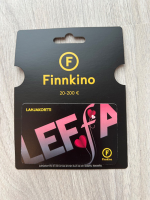 Finnkino lahjakortti, arvo 20€, voimassa 19.5.2027 saakka
