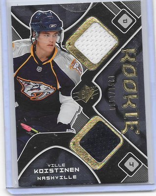 2007-08 SPx Rookie Jersey #194 Ville Koistinen Nashville