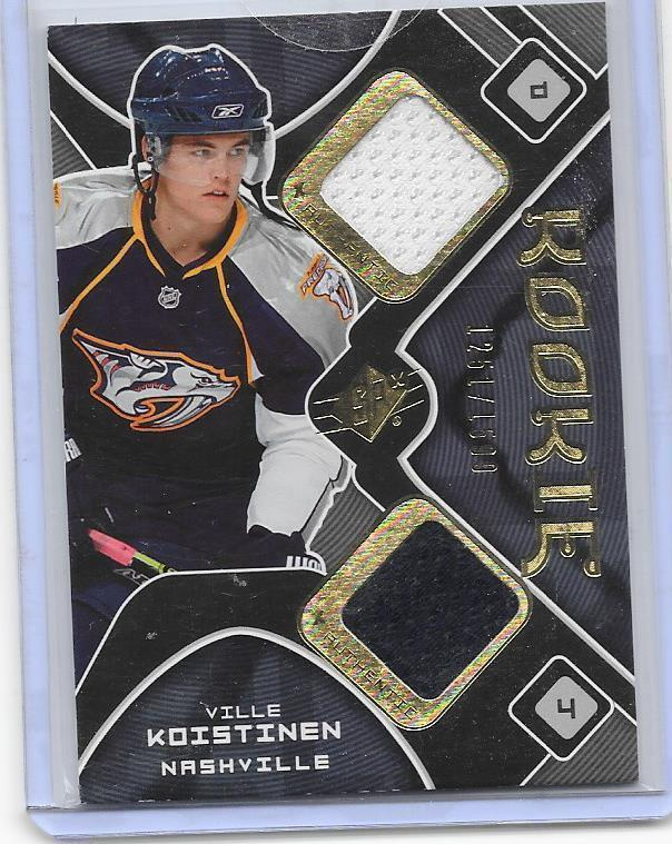 2007-08 SPx Rookie Jersey #194 Ville Koistinen Nashville