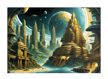 100 kpl uusia Sci-Fi taide julisteita koko A4