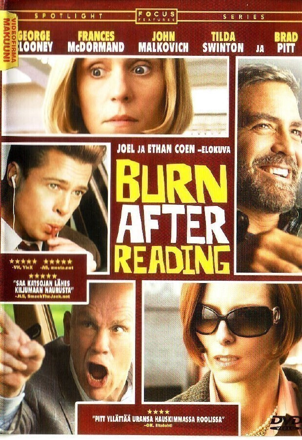 dvd, Burn After Reading (ohjaus: Joel & Ethan Coen) [komedia