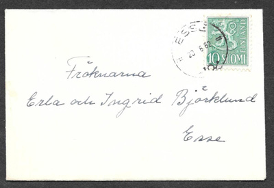 Postilähetys - Yl.m. 10mk (LAPE 430) Esse 20.6.1962