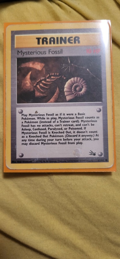 Mysterious Fossil 62/62 Fossil Set common card