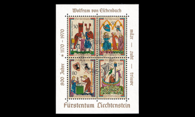 Liechtenstein 527-30BL8 o Minnelaulajia (1970)