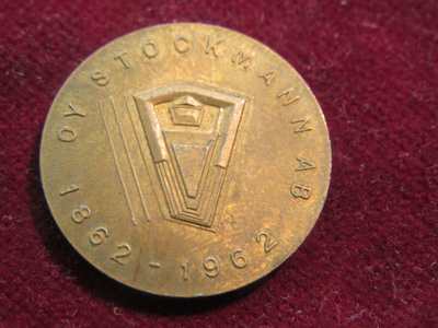 Oy Stockmann AB. 1862-1962. Wäinö Aaltonen. Mitali-token