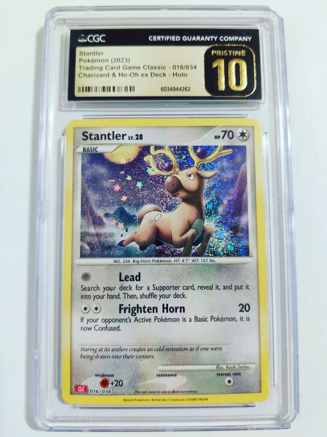 Stantler TCG Classic 016/034 Charizard & Ho-Oh ex Deck CGC10
