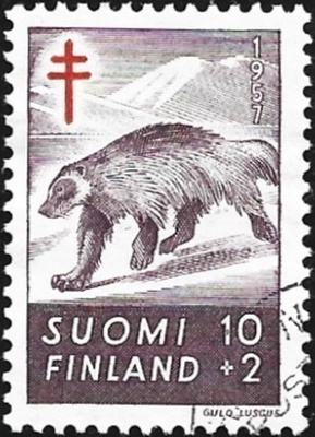 1957 TUB merkki Ahma 10 + 2 mk leimattu LaPe 479