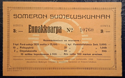 Somero Suojeluskunnan Arpa.1926