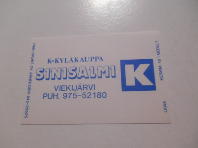 TT Etiketti K-Sinisalmi Viekijärvi