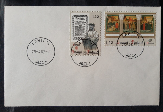 Europa CEPT postimerkit 1982 kirjekuoressa