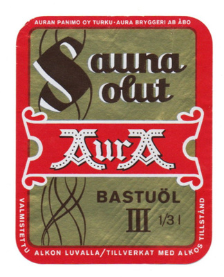 Auran Panimo Sauna Olut III Etiketti