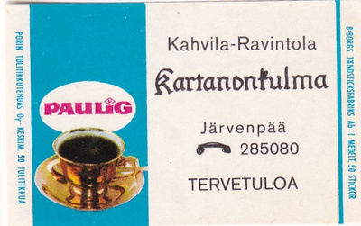 Järvenpää. Kartanonkulma , Paulig 7/3