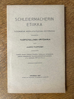 Puupponen - Schleiermacherin etiikka