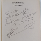 Alpo Ruuth : Kolme miestä Toyotassa (signeerattu, tekijän... - pikkukuva 3