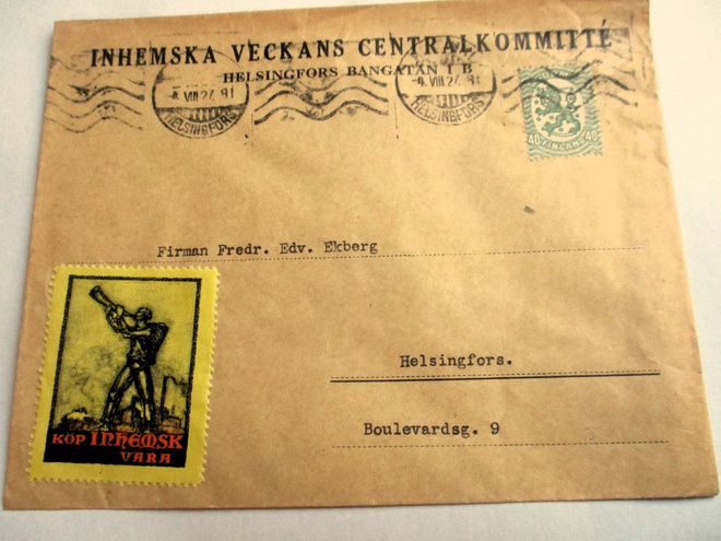 1927 Köp inhemsk vara sulkija liikekuorella