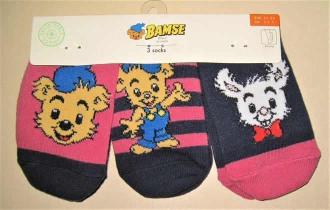 BAMSE LINDEX SUKAT KOKO 22/24 3 PARIA UUDET HKI