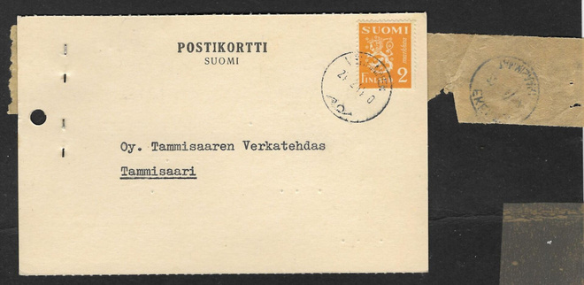 Postil. - Yl.m. 2 1930 (LAPE 263) Vehmainen 21.2.44