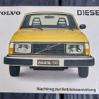 VOLVO Diesel 1979 Nachtrag zur betribsanleitung - pikkukuva 1