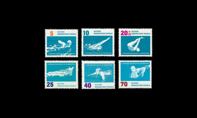 DDR 907-12 ** Uimalajejen EM-kisat (1962)