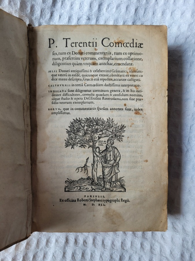 Vuodelta 1542: Terentiuksen näytelmiä