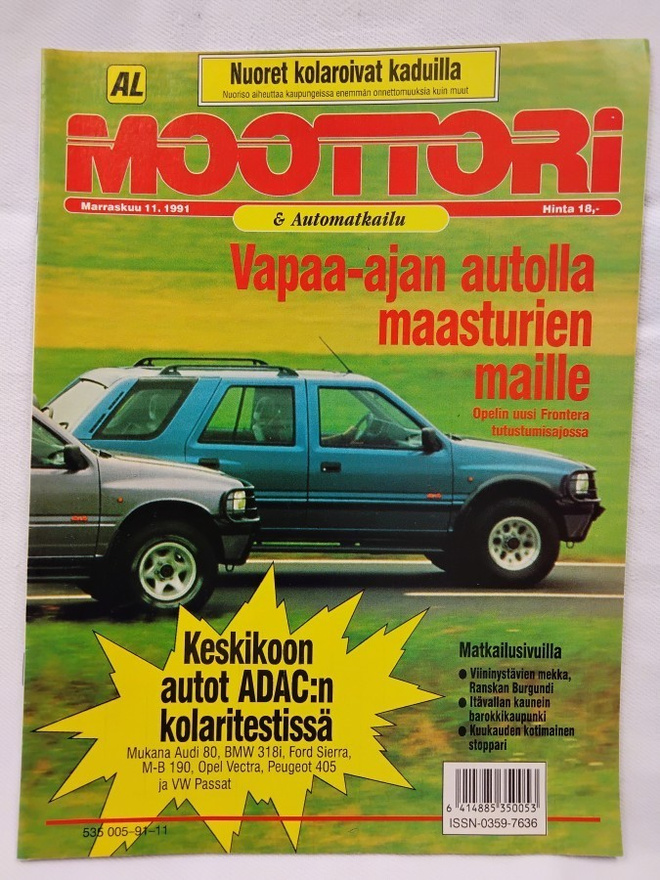 Moottori & automatkailu No 11 marraskuu 1991