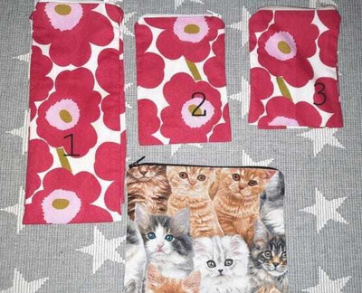 Marimekko pussukka, eri kokoja