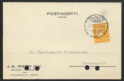 Postil. - Yl.m. 1,25 1930 (LAPE 177) Kajaani 17.12.1936