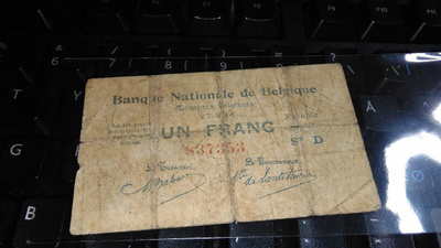 Belgium Belgia 1 Frank 1914 VG
