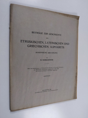M. Hammarström : Beiträge zur Geschichte des etruskischen...