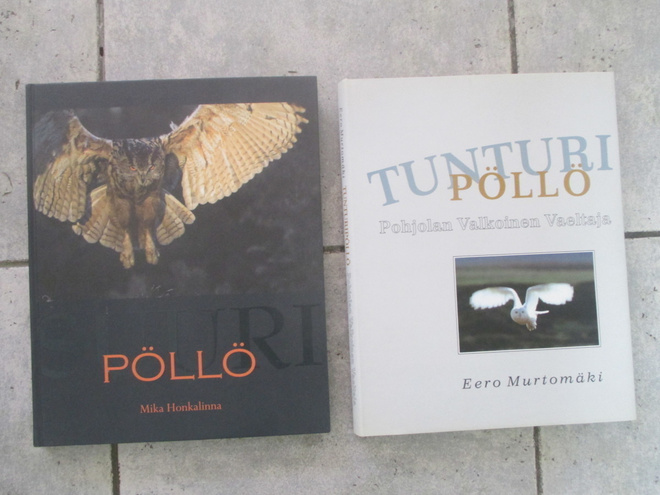 TUNTURIPÖLLÖ & PÖLLÖ  ( 2 hyväkuntoista pöllökirjaa kerralla