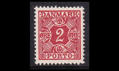 Tanska PORTO_26 ** 2 öre ruututausta (1934)