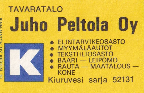 KIURUVESI, JUHO  PELTOLA   Oy b438