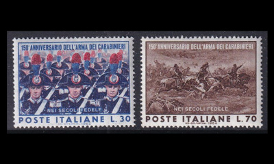 Italia 1161-2 ** Karabinieerit 150v (1964)