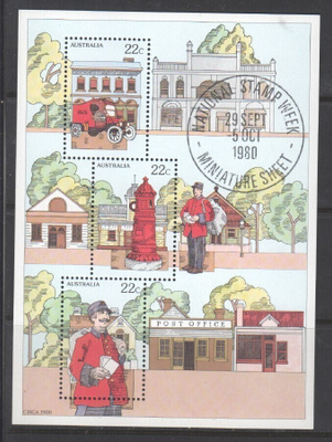 Australia 1980 pienoisarkki postituoreena.