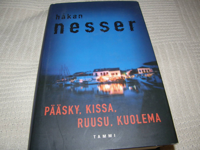 Håkan Nesser Pääsky, kissa, ruusu, kuolema -sid