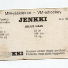 Purkkakuva MM-Jääkiekko n:o 93 JULIUS HAAS - pikkukuva 2