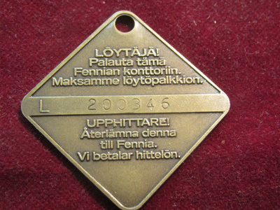 Fennian turvamerkitty avaimenperä