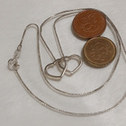 Design Double Heart Hopea riipus kaulakoru MJH 925 - pikkukuva 5