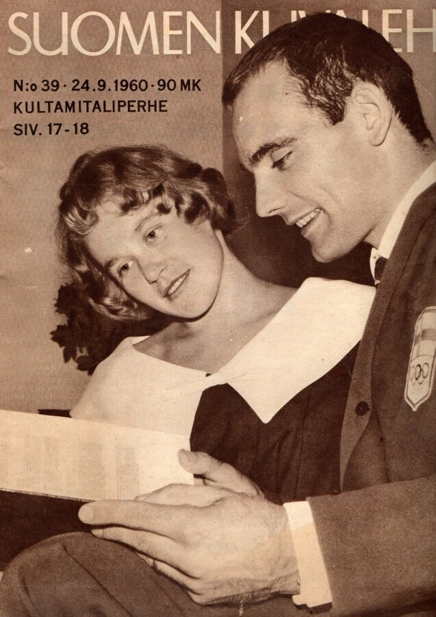 Suomen Kuvalehti n:o 39 1960 Kultamitaliperhe Eugen Ekman.